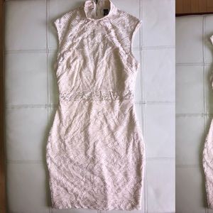 Windsor  Lace Nude Mini BodyCon Dress